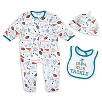 Newborn & Infant WEAR by Erin Andrews Miami Dolphins Sleep Play Set