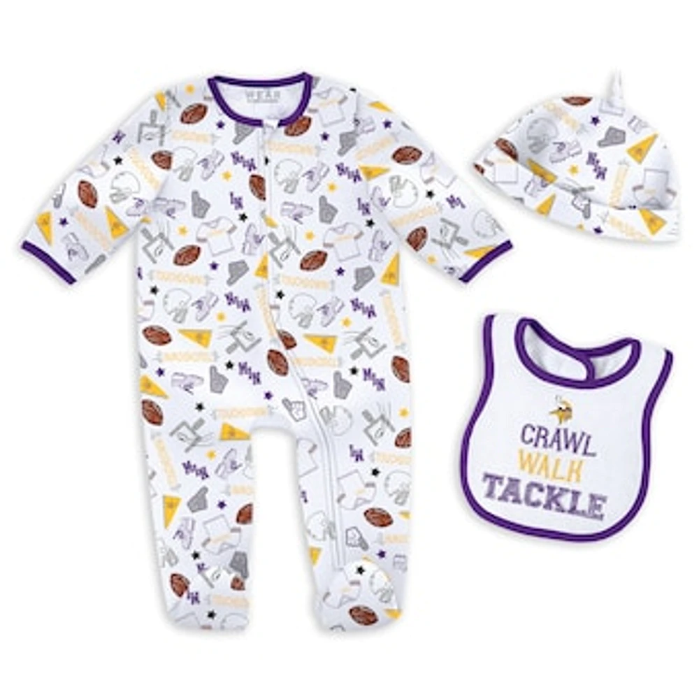 Newborn & Infant WEAR by Erin Andrews Minnesota Vikings Sleep Play Set