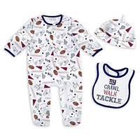 Newborn & Infant WEAR by Erin Andrews New York Giants Sleep Play Set