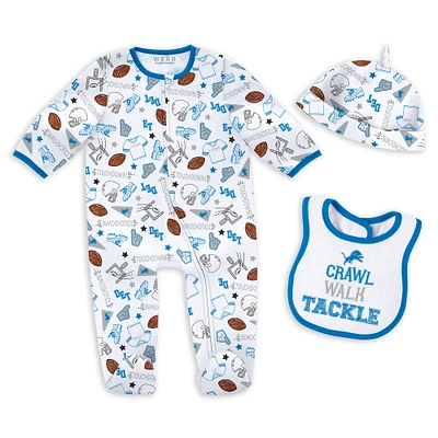 Newborn & Infant WEAR by Erin Andrews Detroit Lions Sleep Play Set