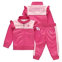 Girls Infant WEAR by Erin Andrews Pink Dallas Cowboys 2-Piece Tracksuit Set