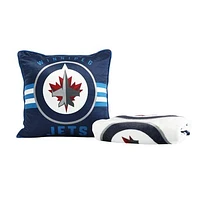 Winnipeg Jets 2-Pack 50" x 60" Holiday Throw Blanket and Cushion Set