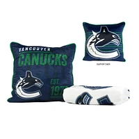 Vancouver Canucks 2-Pack 50" x 60" Holiday Throw Blanket and Cushion Set