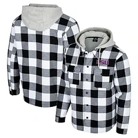 Men's Colosseum Black/White LSU Tigers Buffalo Plaid Full-Zip Jacket