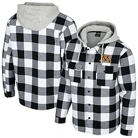 Men's Colosseum Black/White Minnesota Golden Gophers Buffalo Plaid Full-Zip Jacket