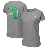 Women's Ahead Grey Rocket Mortgage Classic Michigan Instant T-Shirt