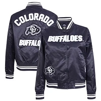 Women's Pro Standard  Black Colorado Buffaloes Satin Pearl Full-Snap Jacket