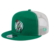 Men's Boston Celtics  New Era Kelly Green Victory Grove Split Panel 9FIFTY Snapback Hat