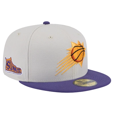 Men's Phoenix Suns  New Era Stone Victory Grove Vintage Sidepatch Sneaker 59FIFTY Fitted Hat