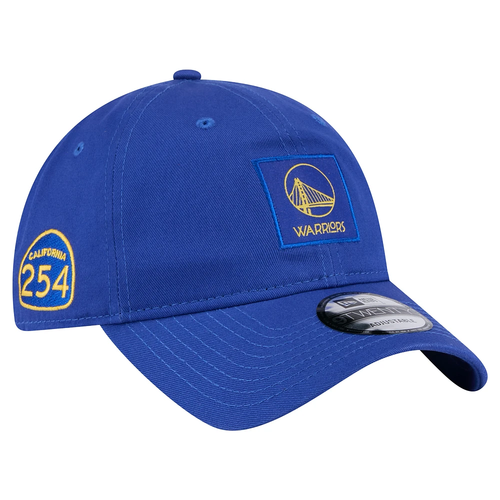 Men's Golden State Warriors  New Era Blue Victory Grove Patch 9TWENTY Adjustable Hat