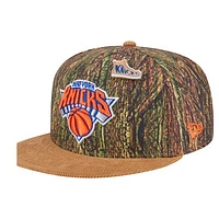 Men's New Era  Camo New York Knicks Victory Grove Forest Sneaker Pin 9FIFTY Snapback Hat