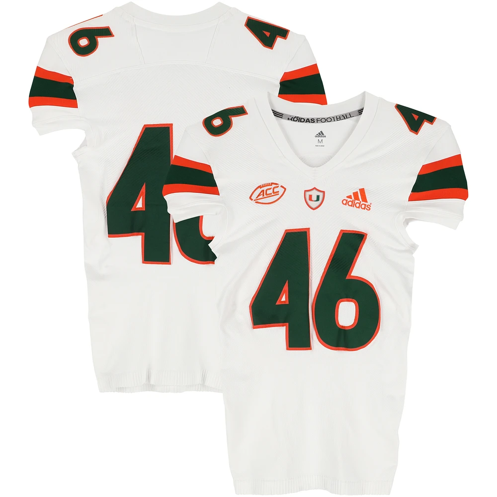 Miami Hurricanes Team-Issued adidas #46 Jersey from the Football Program