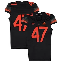 Miami Hurricanes Team-Issued adidas #47 Black Jersey from the 2020-21 NCAA Football Seasons - Size M