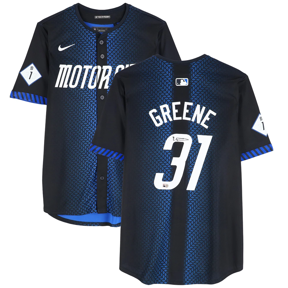 Riley Greene Detroit Tigers Autographed Nike City Connect Replica Jersey