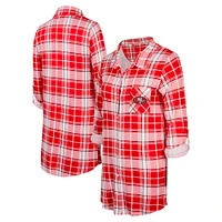 Women's Concepts Sport Scarlet San Francisco 49ers Ashford Plaid Knit Nightshirt