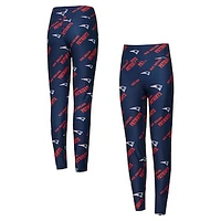 Women's Concepts Sport Navy New England Patriots Breakthrough Allover Print Knit Leggings