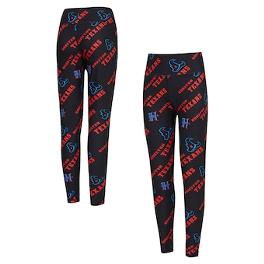 Women's Concepts Sport Navy Houston Texans Breakthrough Allover Print Knit Leggings