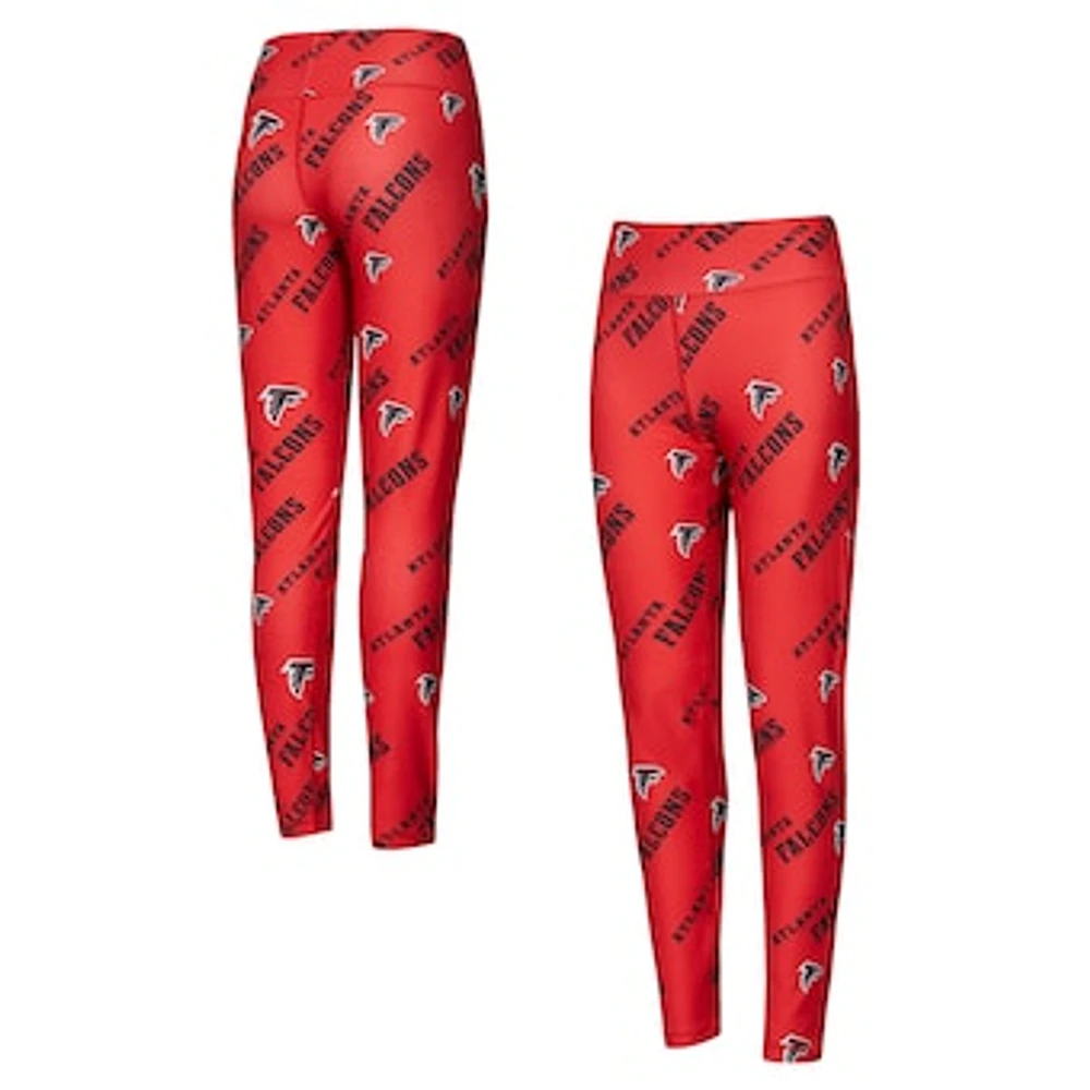 Women's Concepts Sport Red Atlanta Falcons Breakthrough Allover Print Knit Sleep Leggings