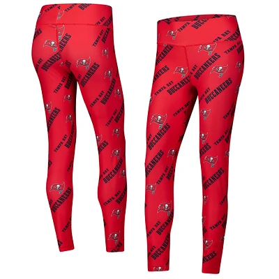 Women's Concepts Sport Red Tampa Bay Buccaneers Breakthrough Allover Print Knit Leggings