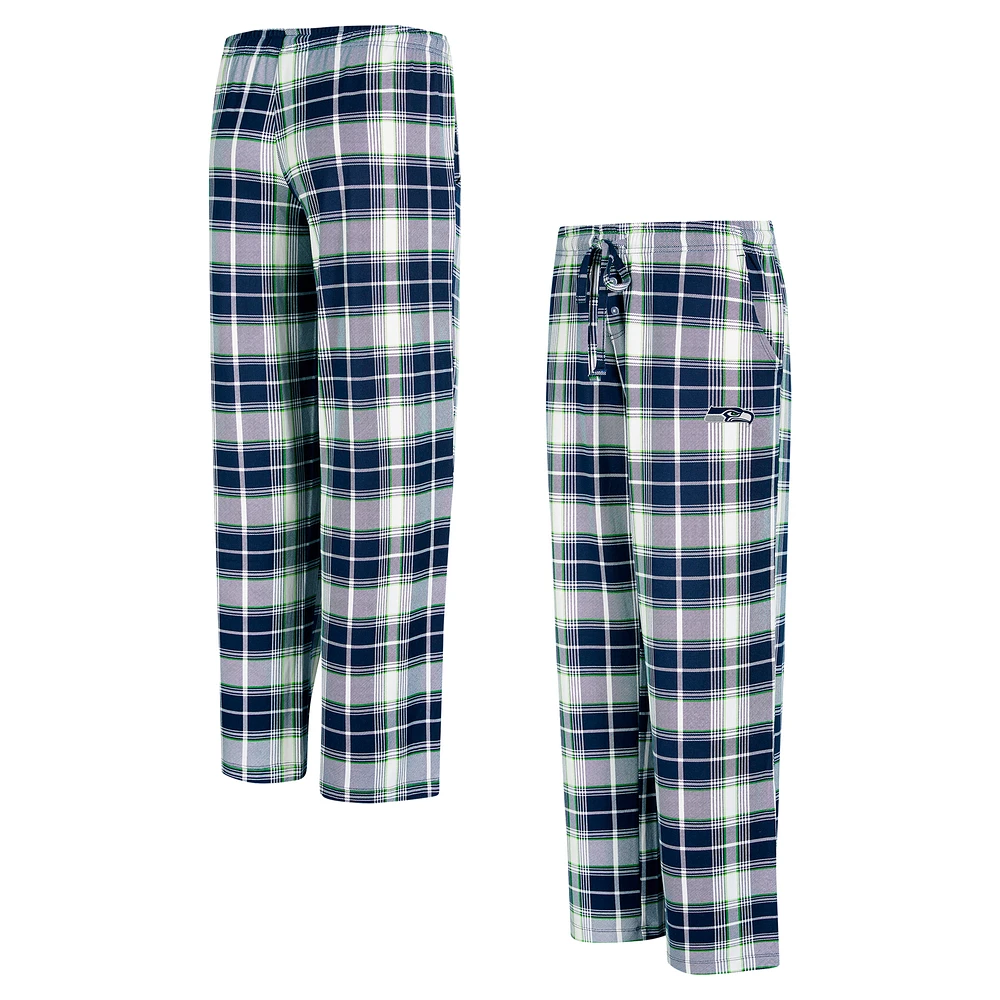 Women's Concepts Sport College Navy Seattle Seahawks Ashford Plaid Knit Pants