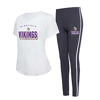 Women's Concepts Sport Minnesota Vikings Sonata T-Shirt & Leggings Lounge Set