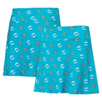 Women's Concepts Sport Aqua Miami Dolphins Record Allover Print Knit Sleep Skort