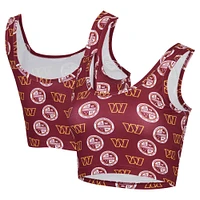 Women's Concepts Sport Burgundy Washington Commanders Record Allover Print Bralette