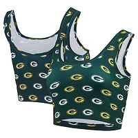 Women's Concepts Sport Green Bay Packers Record Allover Print Bralette