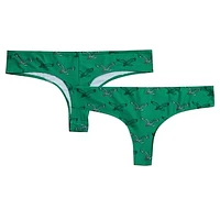 Women's Concepts Sport Kelly Green Philadelphia Eagles Record Allover Print Knit Thong