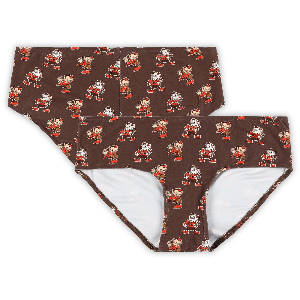 Women's Concepts Sport Brown Cleveland Browns Record Allover Print Knit Panty