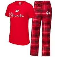 Women's Concepts Sport Kansas City Chiefs Vector T-Shirt & Flannel Pants Sleep Set