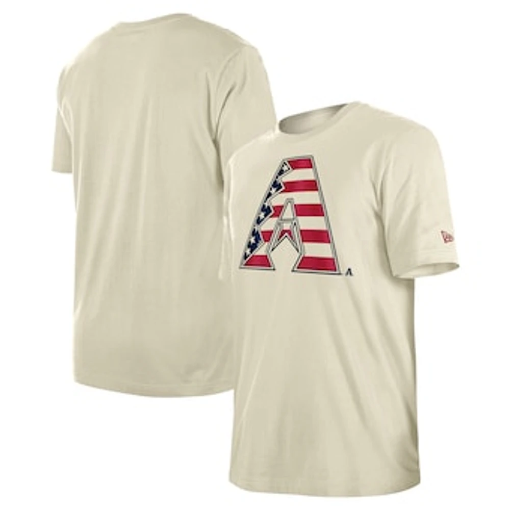 Men's New Era Cream Arizona Diamondbacks Americana Flag Fill T-Shirt