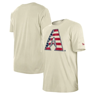 Men's New Era Cream Arizona Diamondbacks Americana Flag Fill T-Shirt