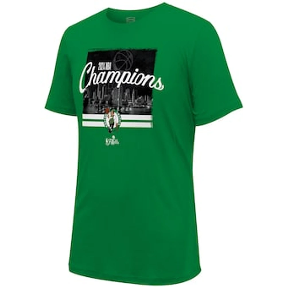 Men's Stadium Essentials Kelly Green Boston Celtics 2024 NBA Finals Champions Skyline T-Shirt