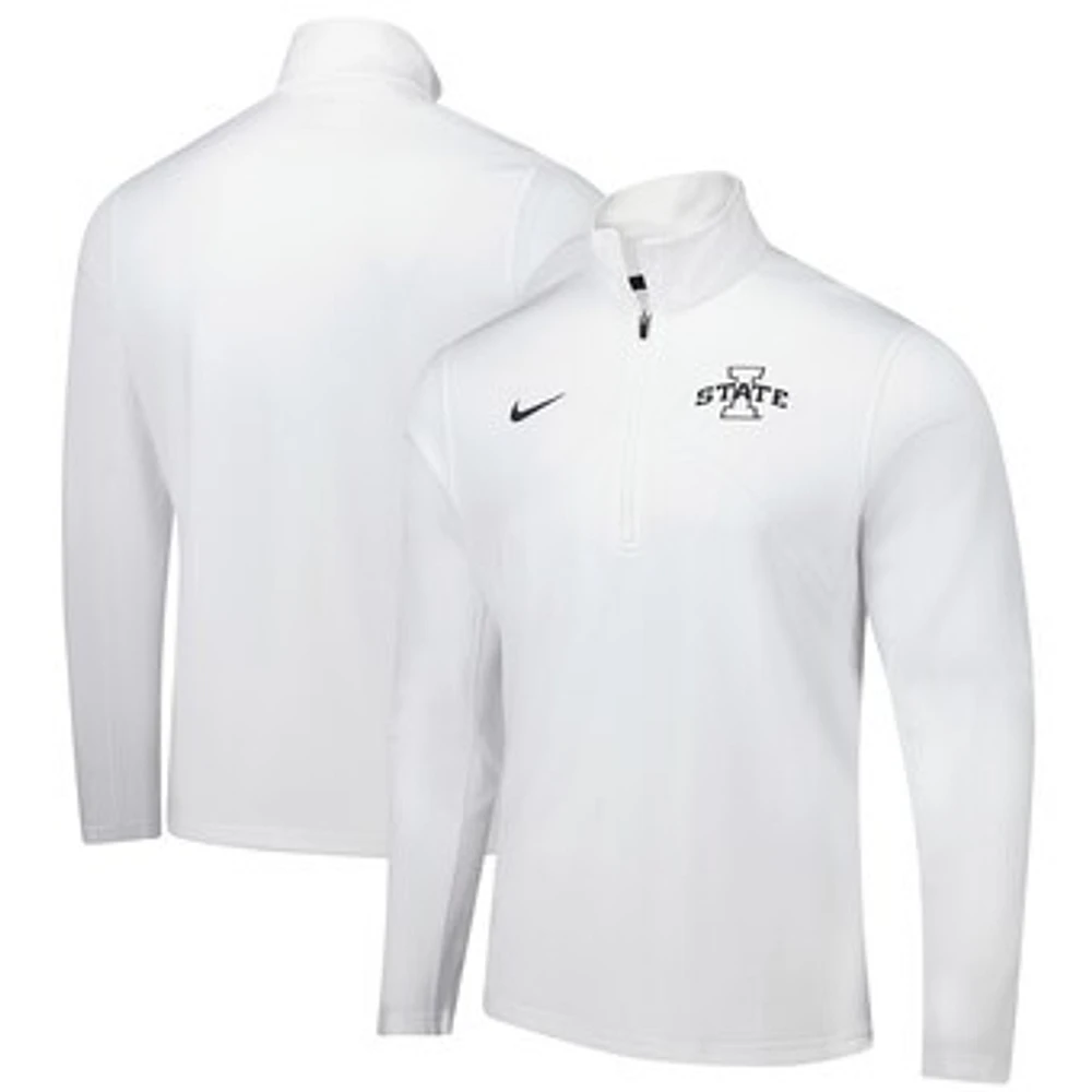 Men's Nike Iowa State Cyclones Whiteout Performance Training Quarter-Zip Top