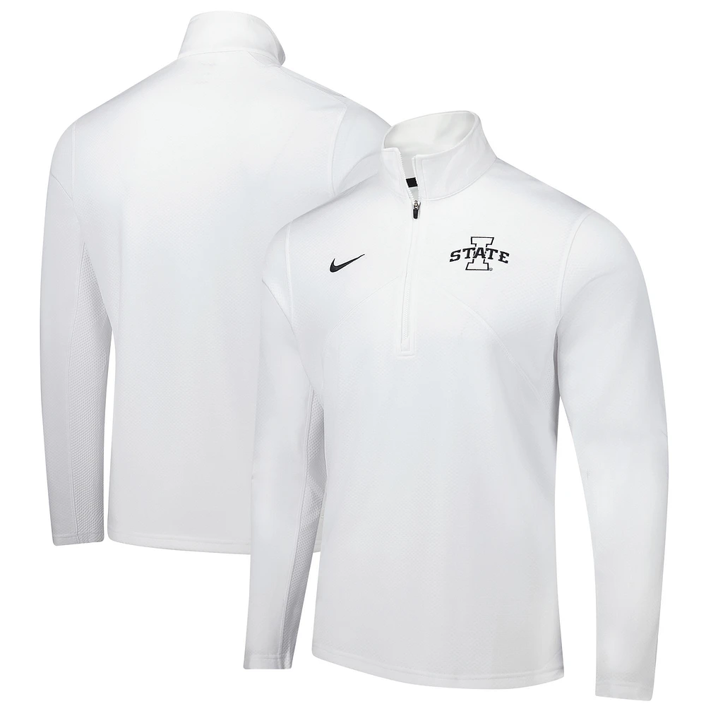 Men's Nike Iowa State Cyclones Whiteout Performance Training Quarter-Zip Top