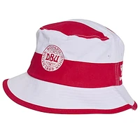 Men's White Denmark National Team Striped Bucket Hat