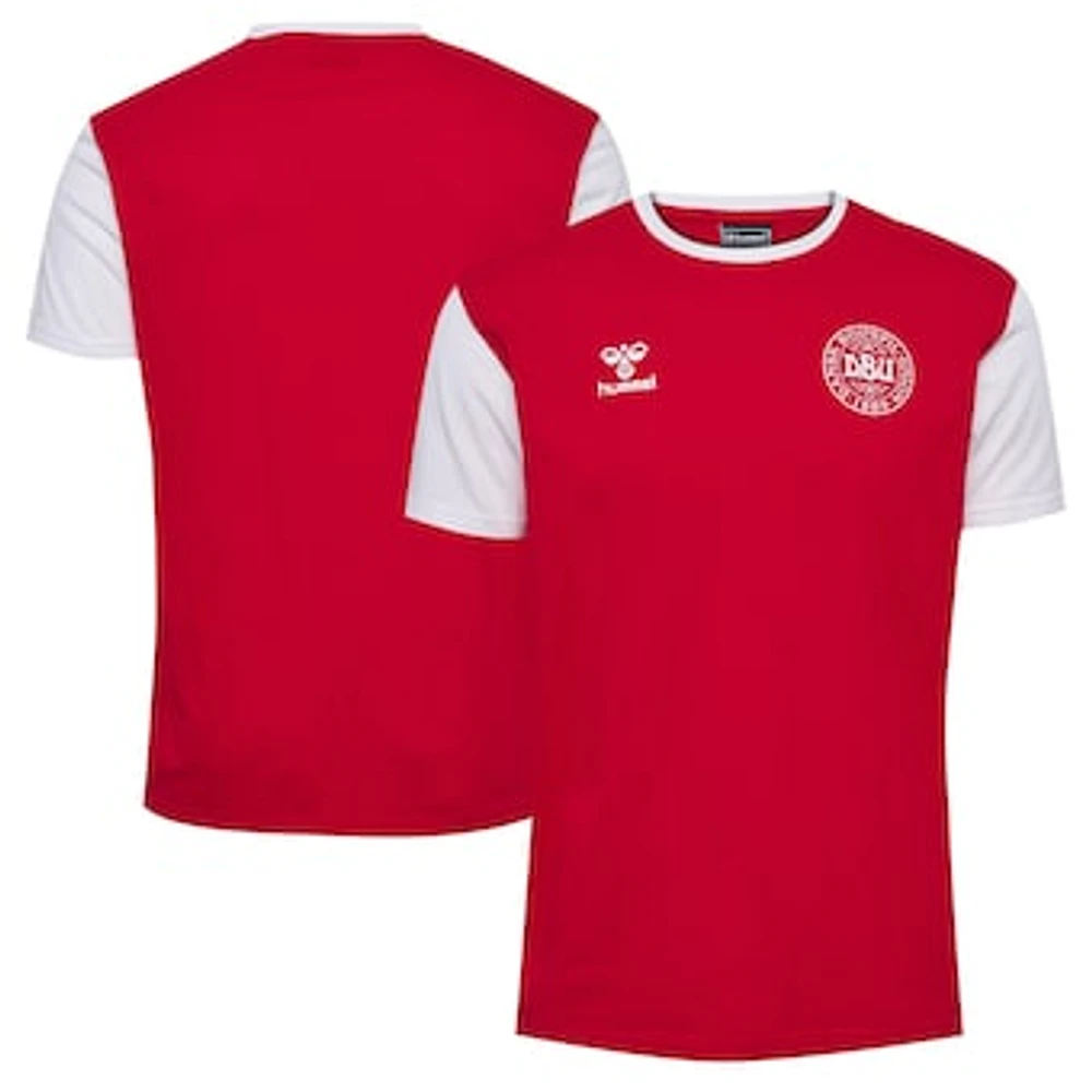 Men's Red Denmark National Team Block T-Shirt