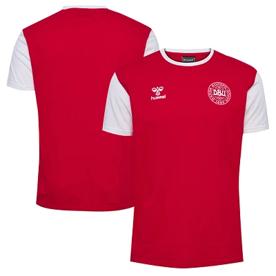 Men's Red Denmark National Team Block T-Shirt