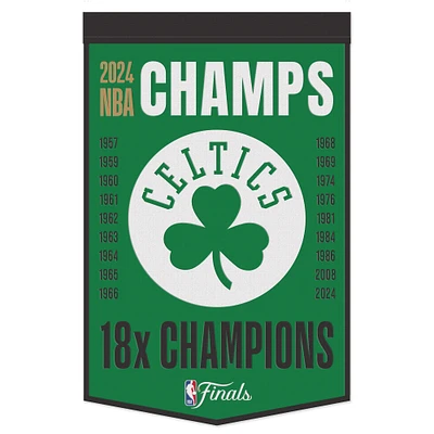 WinCraft Boston Celtics 2024 NBA Finals Champions 24'' x 38'' Wool Banner