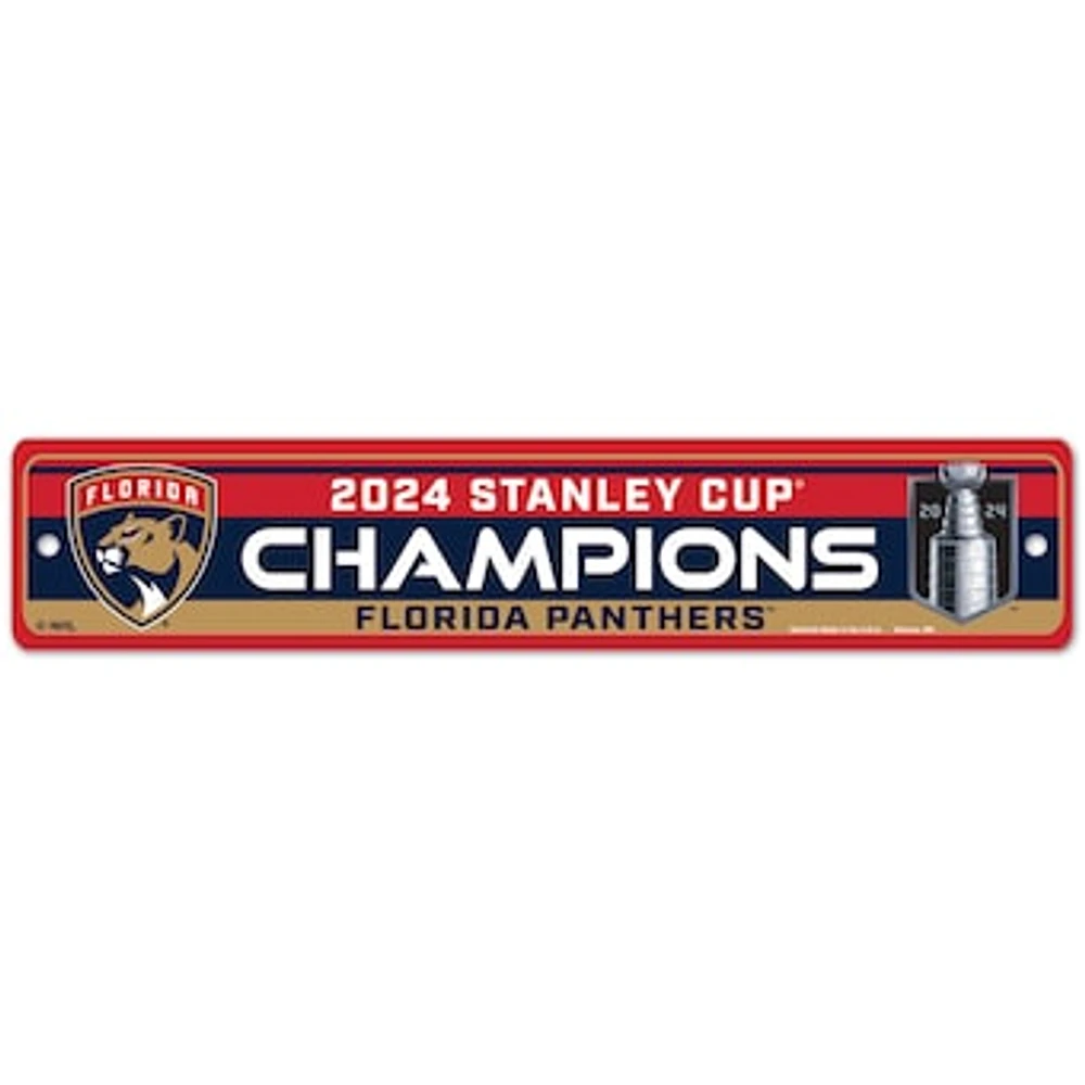 WinCraft Florida Panthers 2024 Stanley Cup Champions 3.75'' x 19'' Street Sign