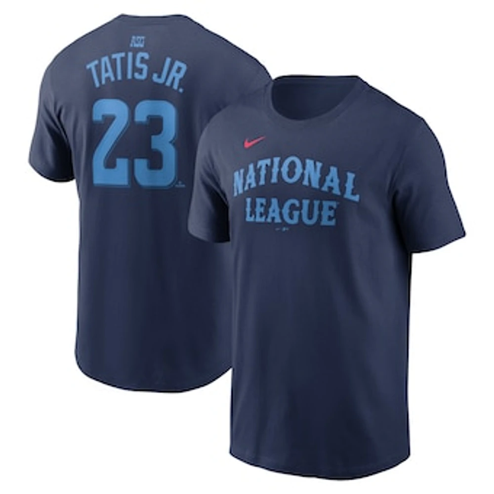 Men's Nike Fernando Tatis Jr. Navy National League 2024 MLB All-Star Game Name & Number T-Shirt