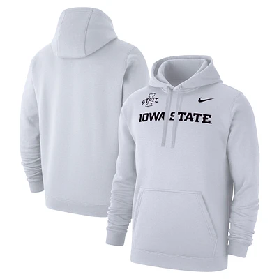 Men's  Nike  White Iowa State Cyclones 2024 White Out Pullover Hoodie