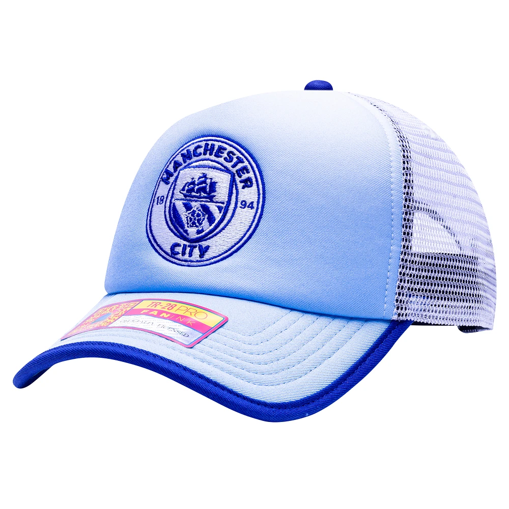 Men's   Light Blue Manchester City Destiny Trucker Adjustable Hat