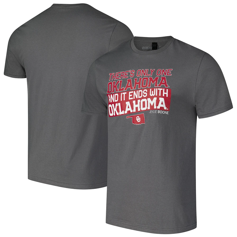 Unisex BreakingT Anthracite Oklahoma Sooners  Only One T-Shirt