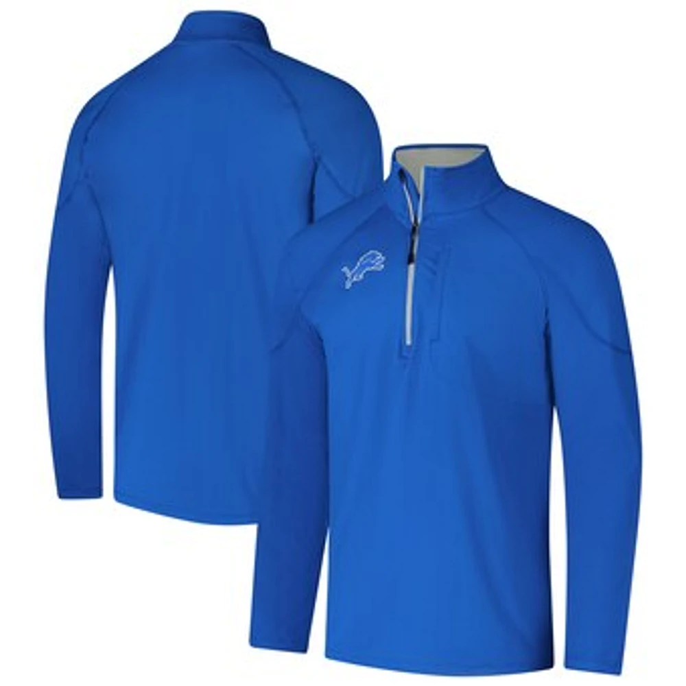 Men's Blue Detroit Lions Grind Iron Quarter-Zip Top