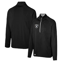 Men's Black Las Vegas Raiders Grind Iron Quarter-Zip Top