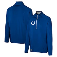 Men's Royal Indianapolis Colts Grind Iron Quarter-Zip Top