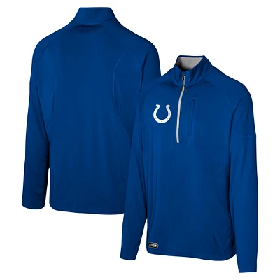 Men's Royal Indianapolis Colts Grind Iron Quarter-Zip Top