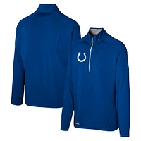Men's Royal Indianapolis Colts Grind Iron Quarter-Zip Top